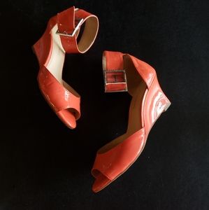 Coral Arturo Chiang  peep toe heeled sandals